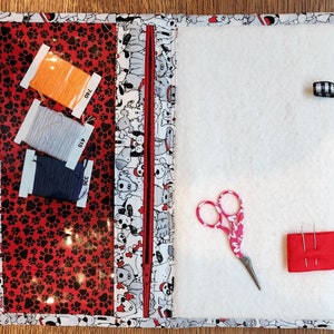 Floss Thread Mat Book - ORT Catcher - Needle Work Accessory Bag with Thread Catcher - ORT Book for loose threads - Floss Thread Bed Keeper
