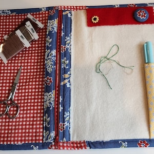 Floss Thread Mat Book - ORT Catcher - Needle Work Accessory Bag with Thread Catcher - ORT Book for loose threads - Floss Thread Bed Keeper