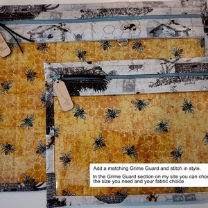 Cross Stitch Project Bag-Cross Stitch-Project bag organizer -Vinyl Front Cross Stitch Organization Bag - X-Large Project Bags -Bee With Hive