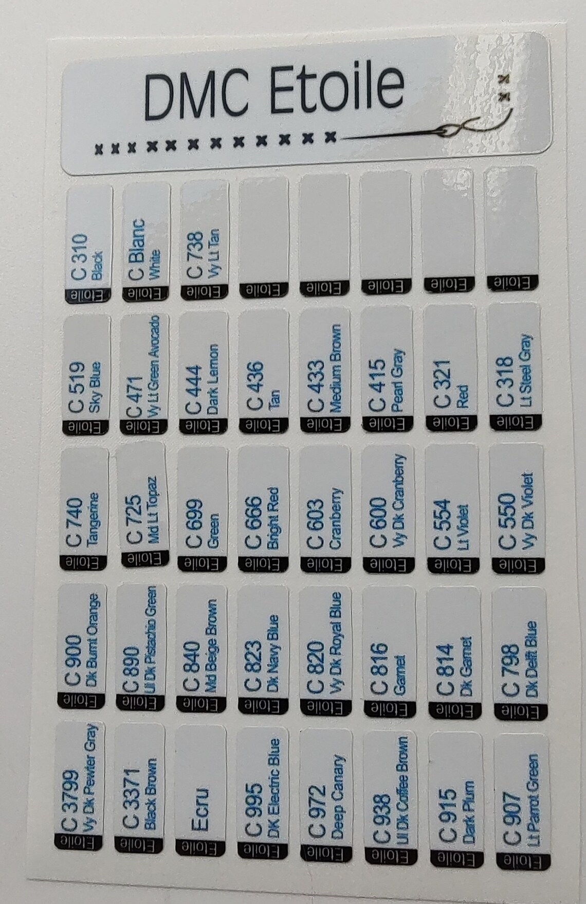 Floss Labelsdmc Cottondmc Light Effectsdmc Colorisdmc Etsy