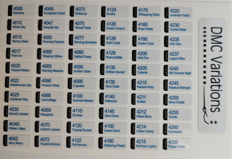 Floss Labelsdmc Cottondmc Light Effectsdmc Colorisdmc Etsy