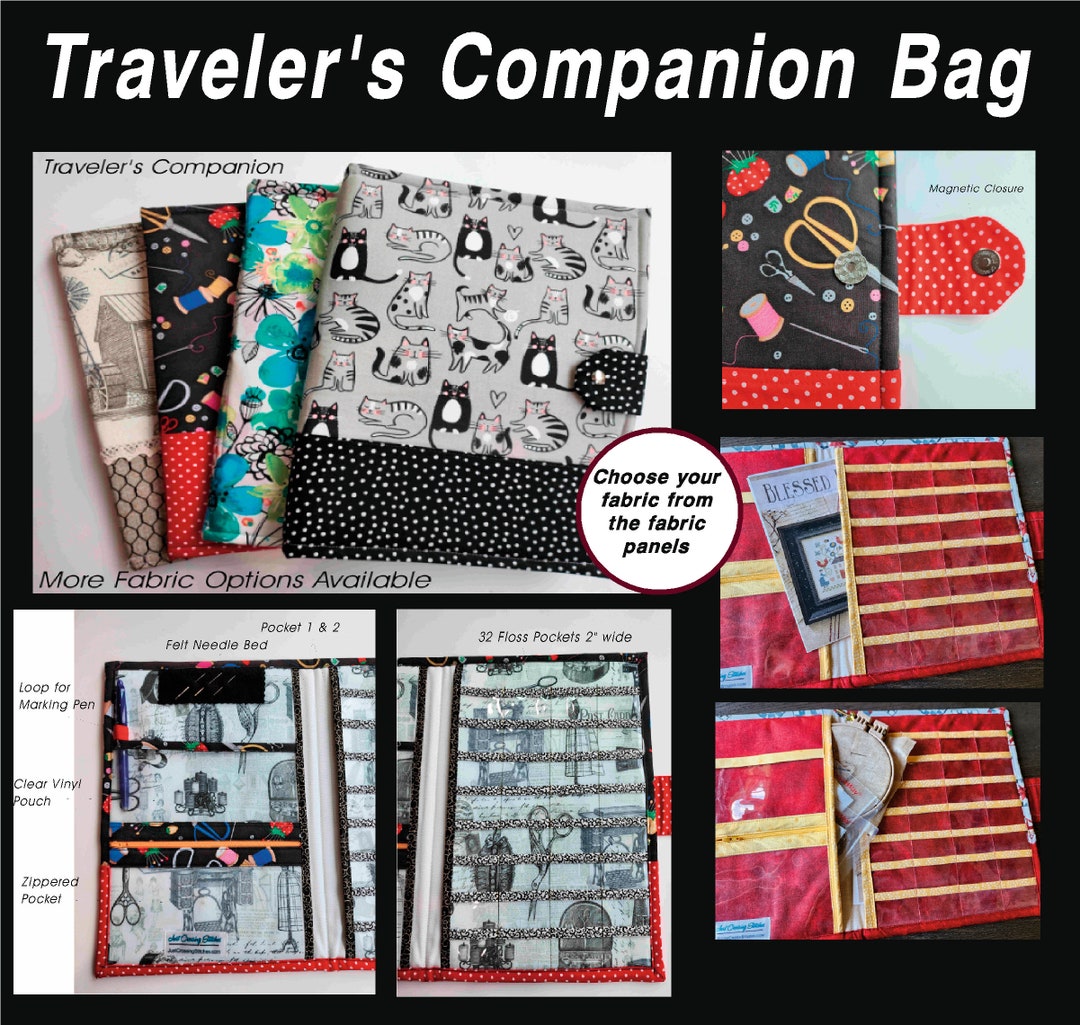 Cross Stitch Folderneedlework Storage Bagcross Stitch Travelers Case