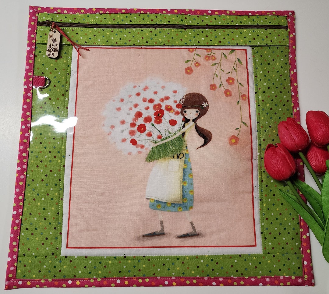 Cross Stitch Project Bagvinyl Front Project Bagembroidery Project Bagneedlework Project Bag