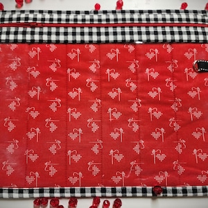 Cross Stitch Project Bag - Project Bag for Cross Stitch - Project bag organizer-Vinyl Front Cross Stitch Organization Bag-Cross Stitch Theme