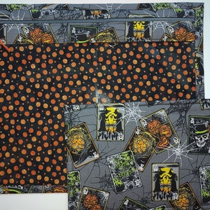 Cross Stitch Project Bag with vinyl front - Project Bag for Cross Stitch-bag organizer-Embroidery-Sewing-Needlepoint- Halloween