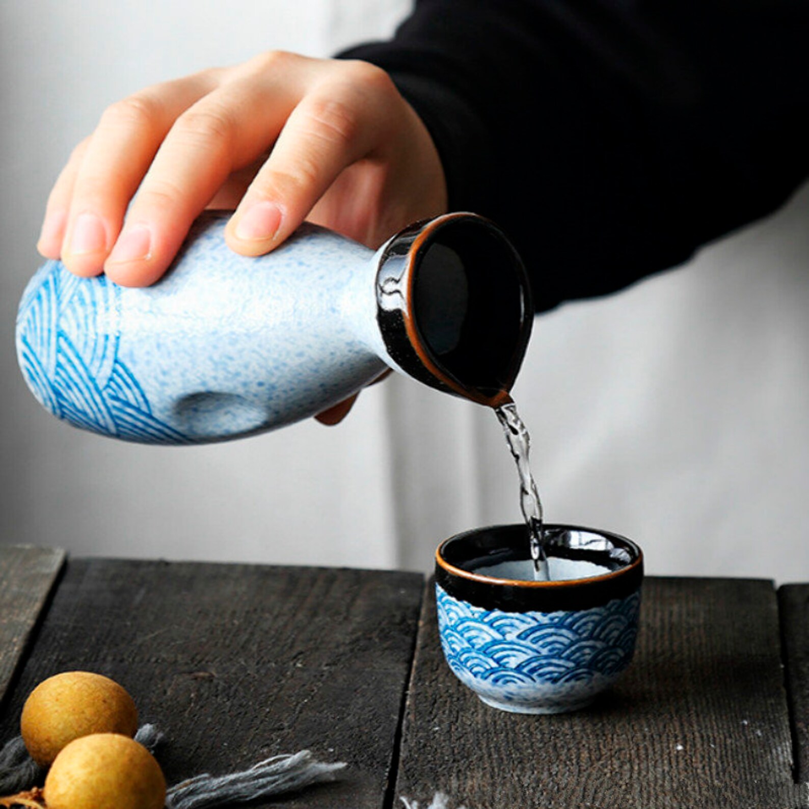 5pcs Japanese Sake Set Handmade Ceramic Sake Set Wine Set Etsy