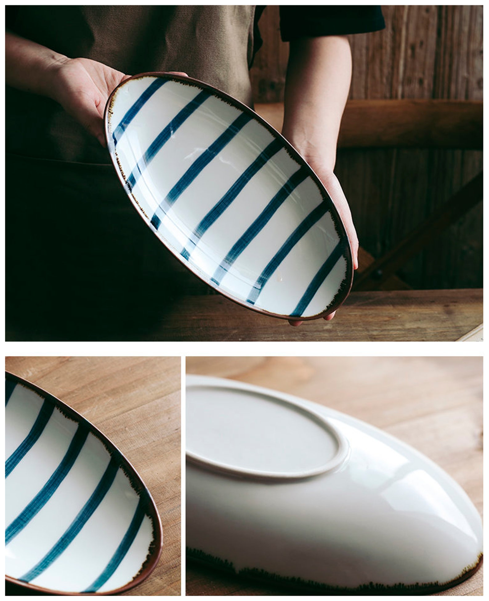 11'' Japanese Ceramic Plate Sushi Plate Japanese Etsy