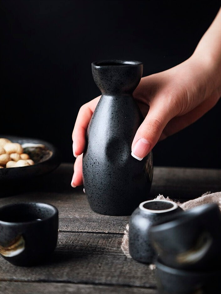 5pcs Japanese Sake Set Handmade Ceramic Sake Set Wine Set Etsy