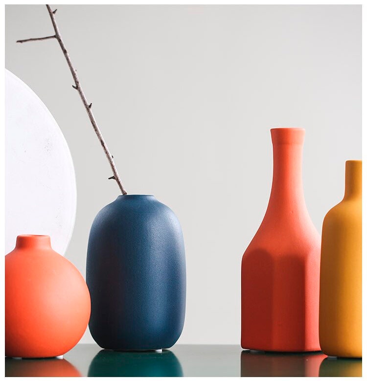 Morandi Vase Colorful Vase Ceramic Vase Bud Vase Handmade - Etsy