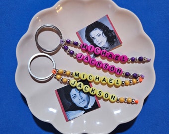 Michael Jackson: Double Ended Pendant Keychain.