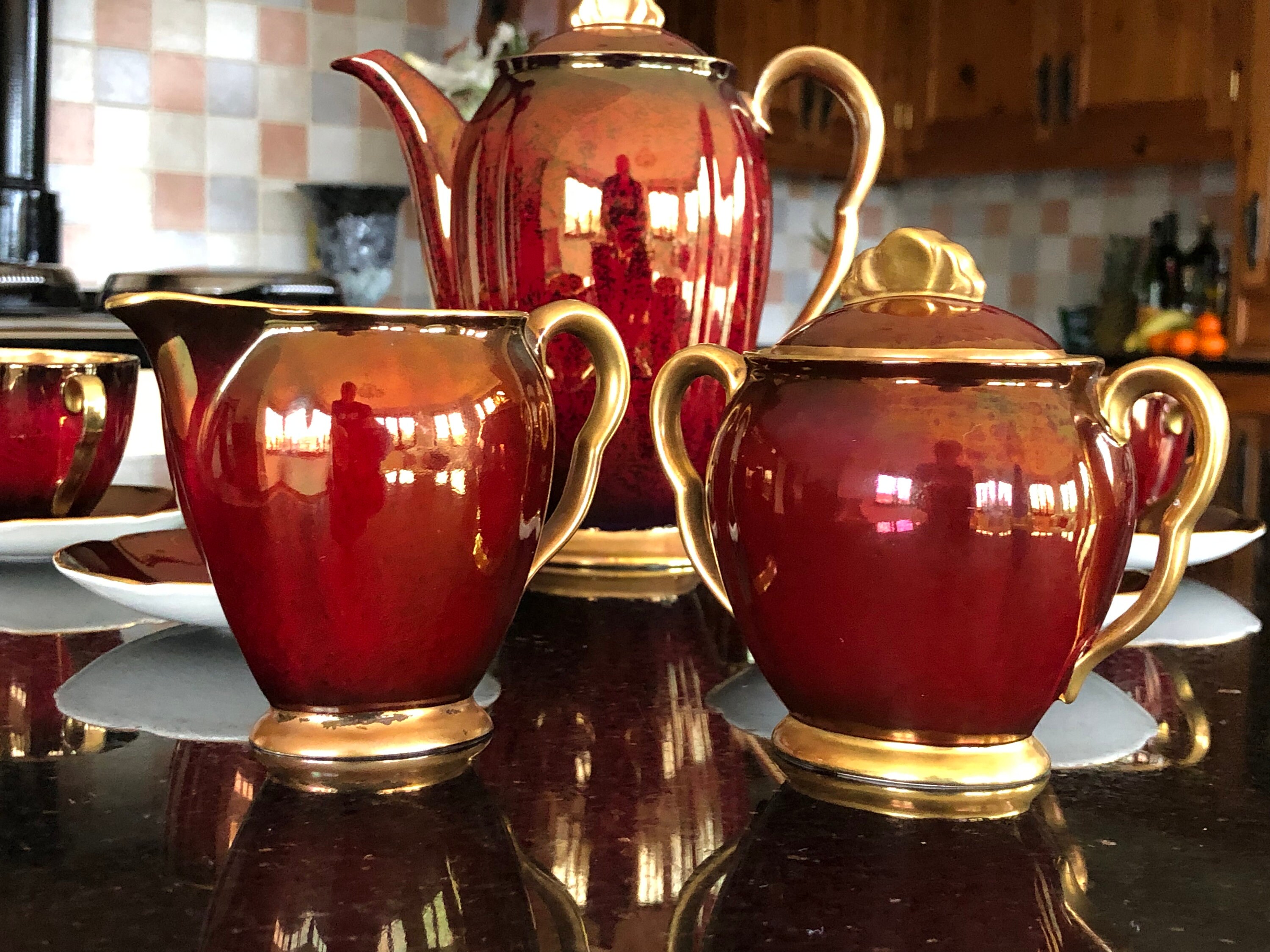 Carlton Ware Coffee set - Rouge Royale - Vintage - Etsy