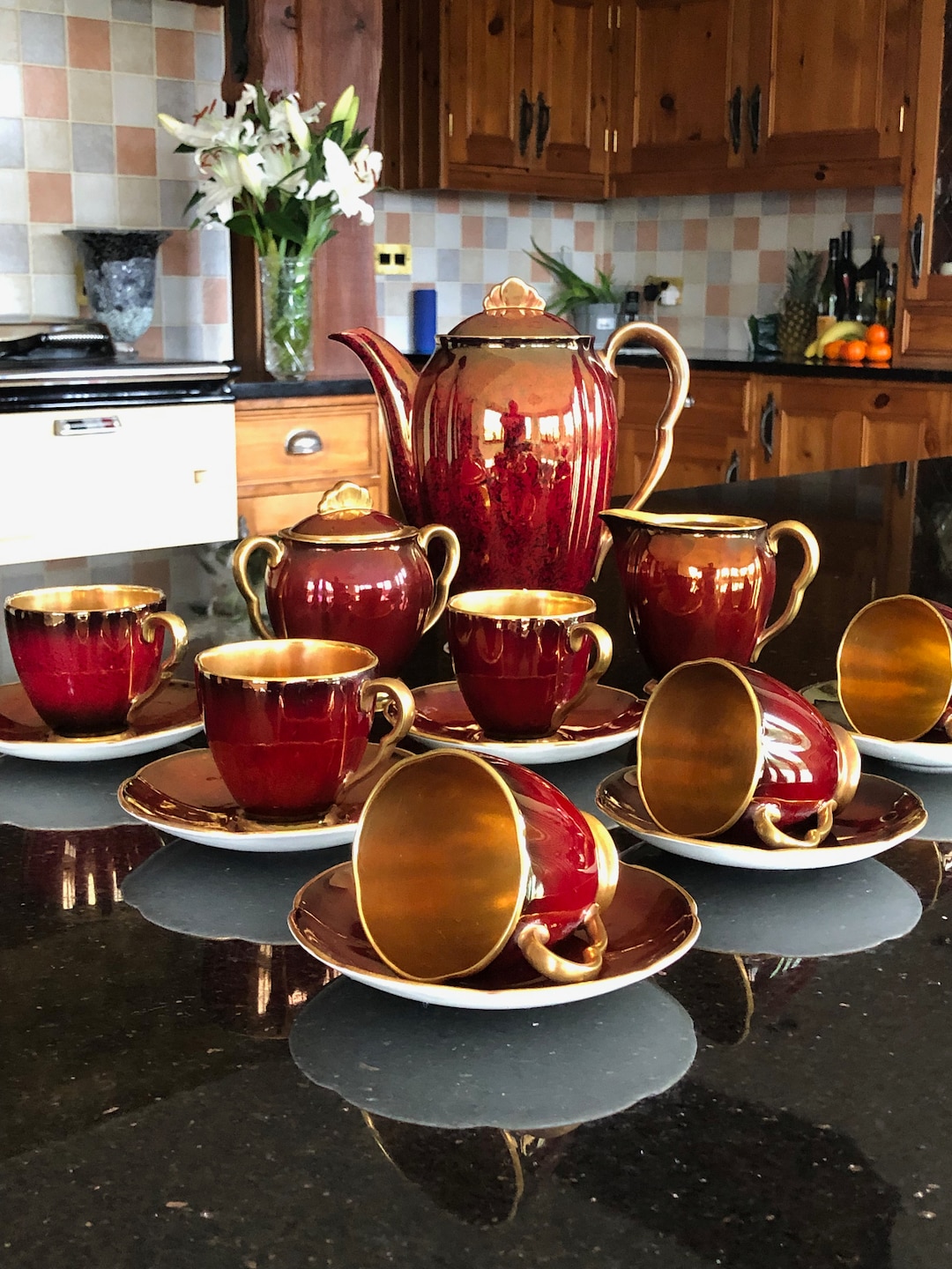 Carlton Ware Coffee set - Rouge Royale - Vintage - Etsy