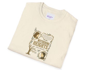 Wuthering Heights uniseks softstyle T-shirt | Gezellige alledaagse vintage-stijl Book Lover-shirt