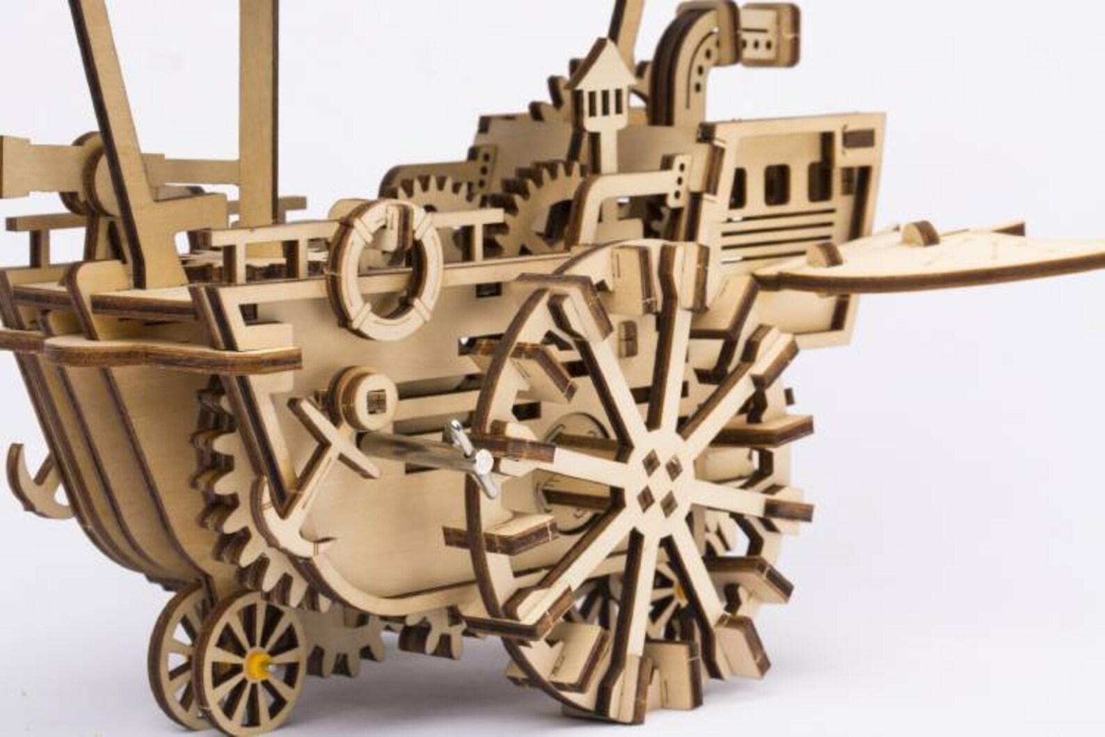 Robotime 3D DIY Wooden Puzzle Mechanical Gear Drive Vintage Etsy