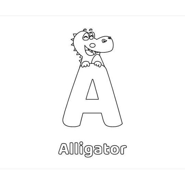 Alphabet Coloring Pages - Instant Digital Download - Kids Coloring Sheets - Printable Coloring Book - coloring for kids - E-Book