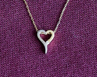 Authentic Tiffany & Co Elsa Peretti Diamond Open Heart