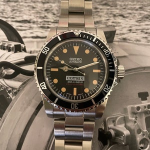 Seiko Vintage Comex Submariner Mod Watch - Etsy