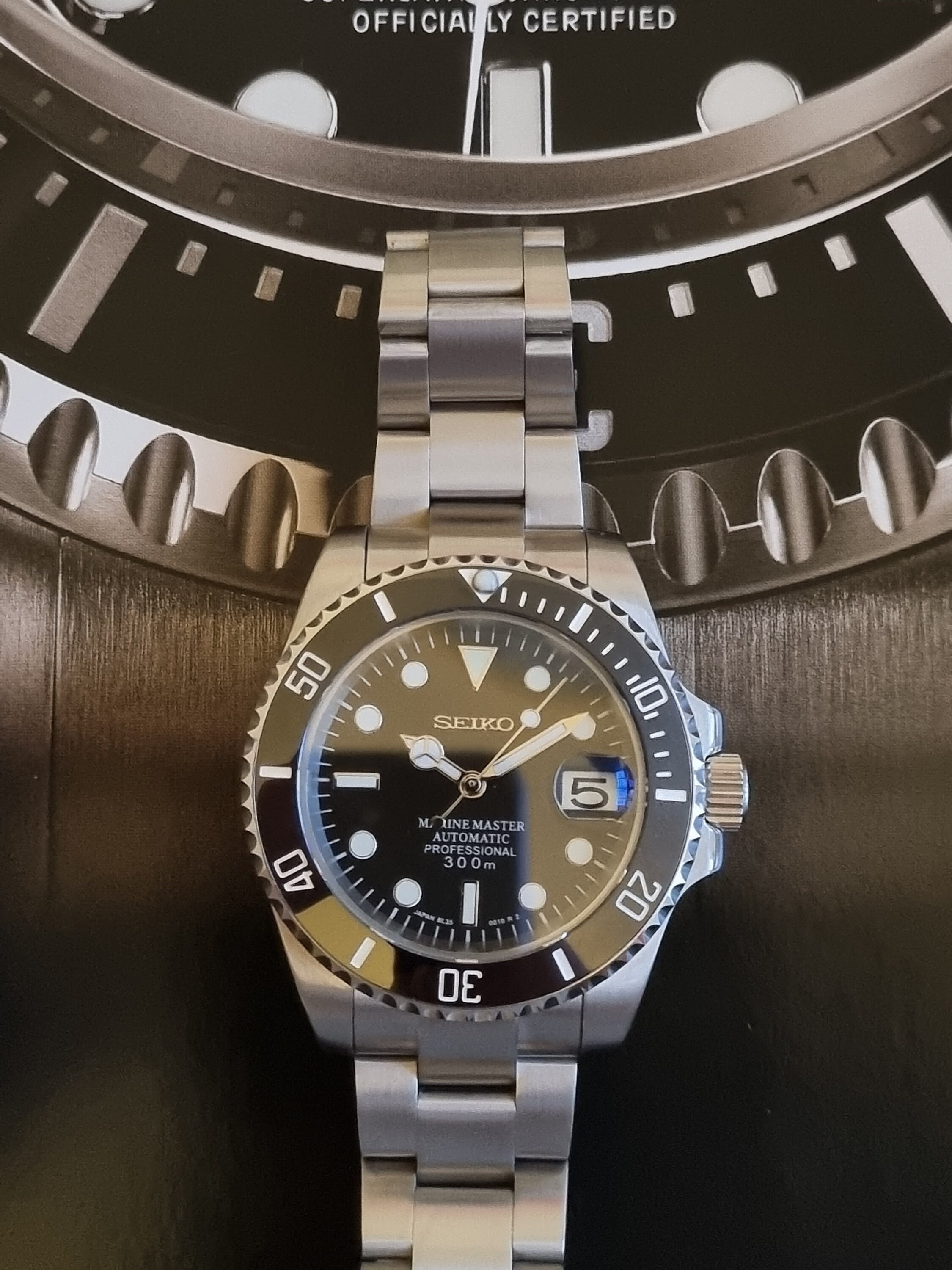 Black Ceramic Seiko Mod Submariner - Etsy Black Ceramic Seiko Mod Submariner - Etsy