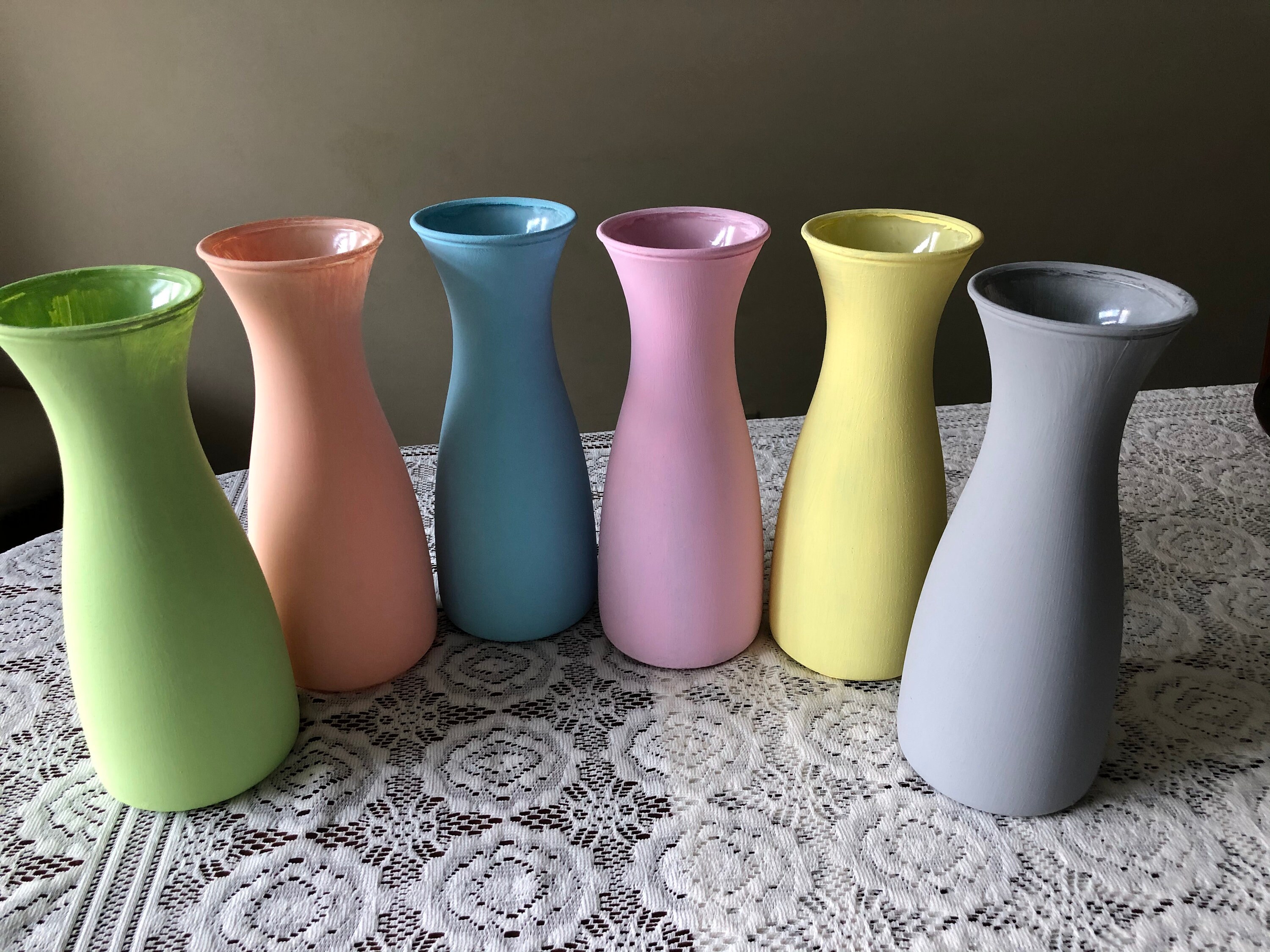 Pastel Colour Vases Tall Vase matt Textured 6 Colours Etsy Australia