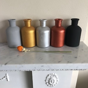 Mini  bud vase,hand Painted | 5 colours | Black | Silver | Gold | Copper | Grey| hand painted |10cm Mini vase |