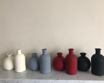 Bud Vase Set: Two Small Vases, Modern Decor
