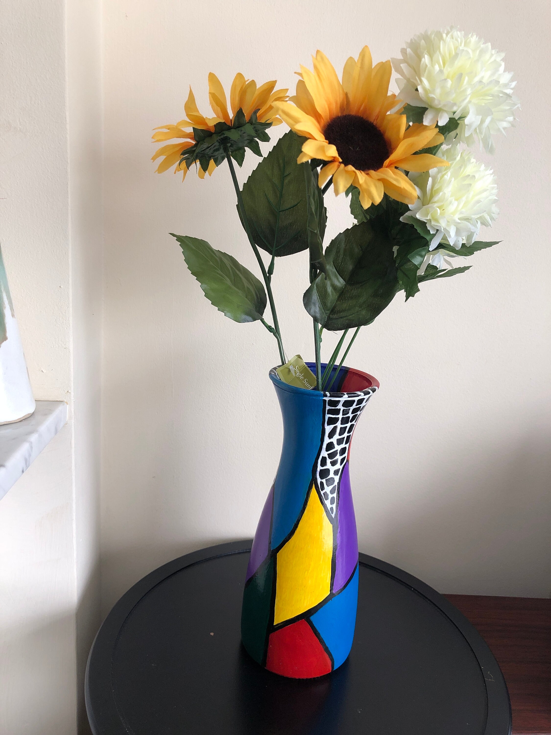Abstract Art Vasedecorative Vase Colourful Vase Etsy UK