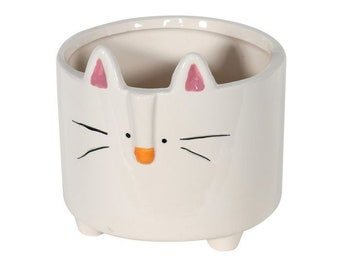 Ceramic Rabbit Face Plant Pot,Indoor Planter