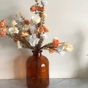 Vase With Flowers, Autumn Home Decor , Autumn Vase with Floral Arrangement, Flower Vase