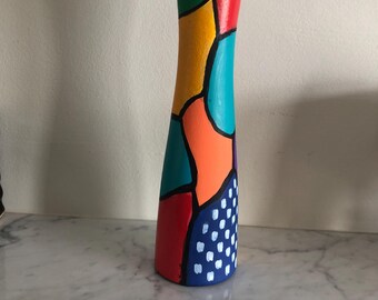 Abstract Art Vase, Colourful Abstract Art Decor