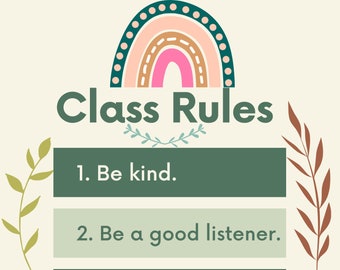Class Rules Clipart Etsy