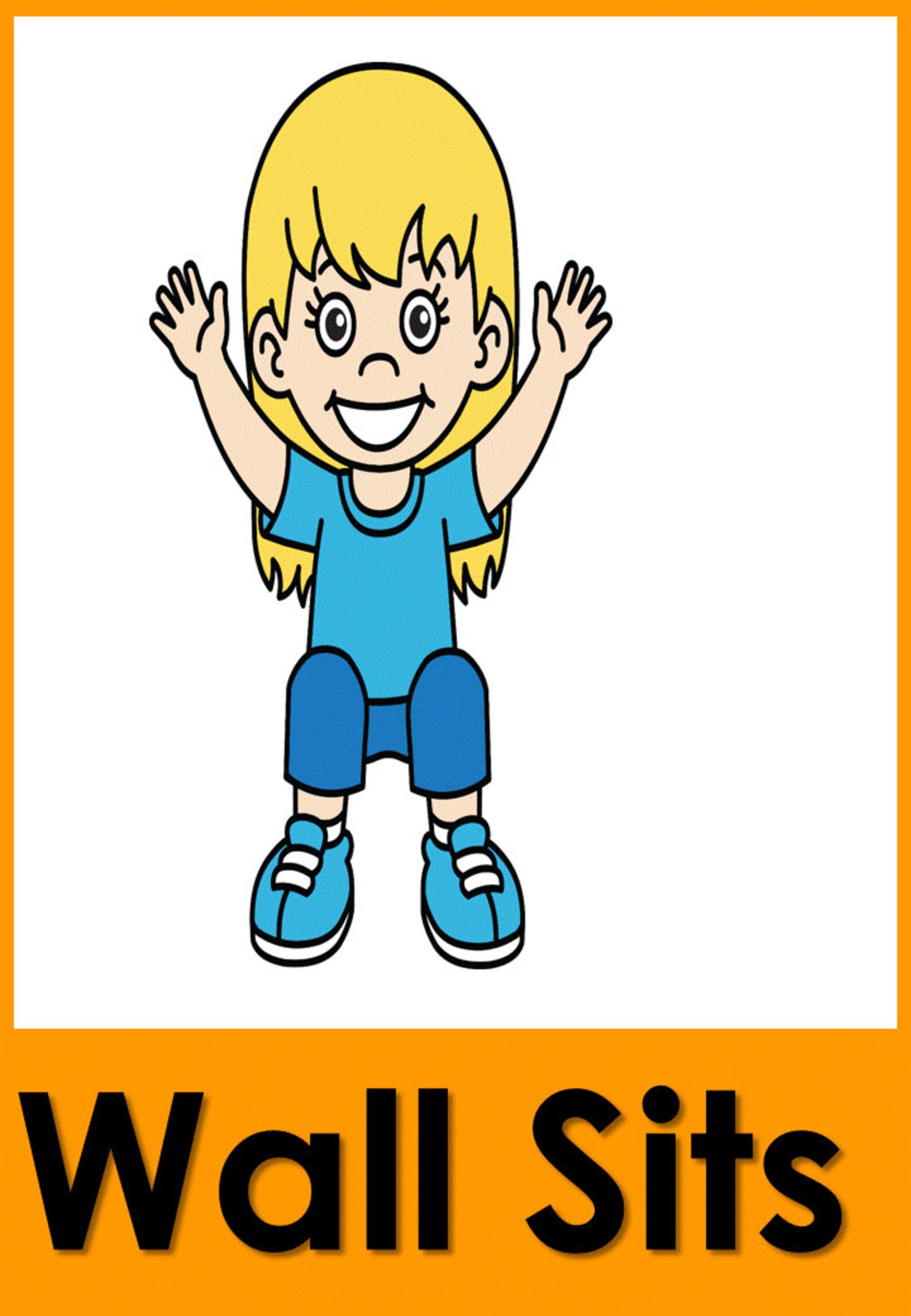 Physical Education Fitness Flashcards Action Cards Etsy UK