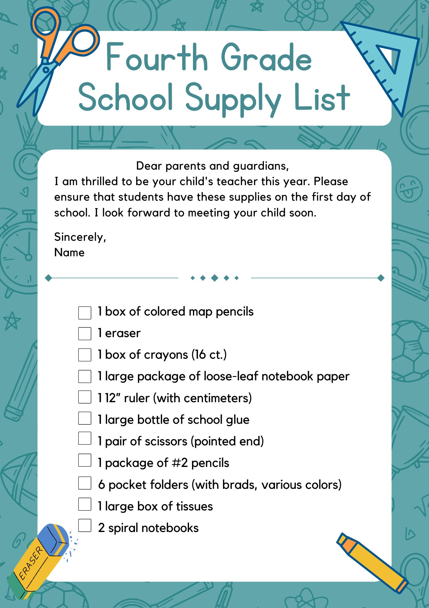 EDITABLE School Supplies Checklist Stationery Checklist Etsy
