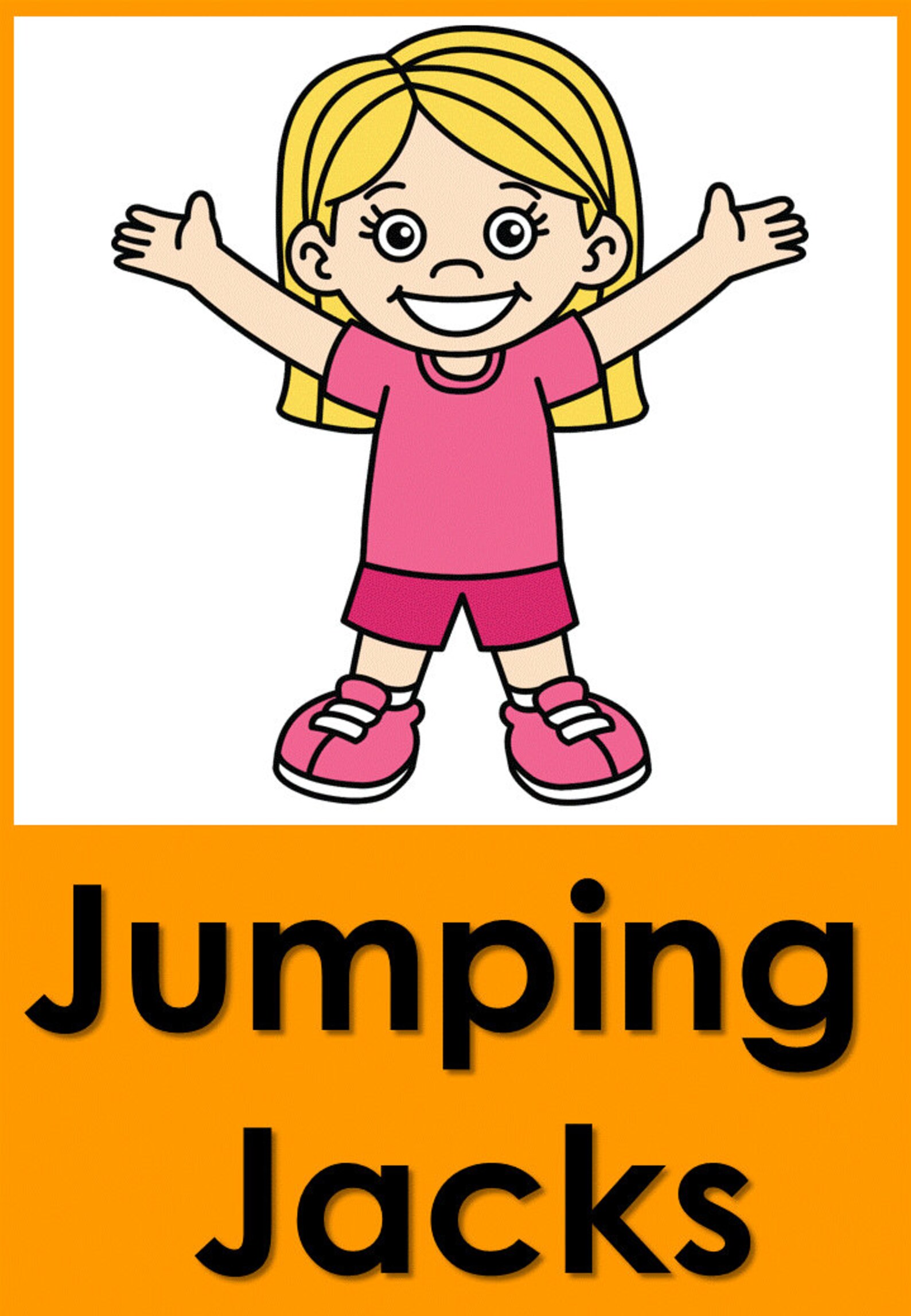 Physical Education Fitness Flashcards Action Cards Etsy UK