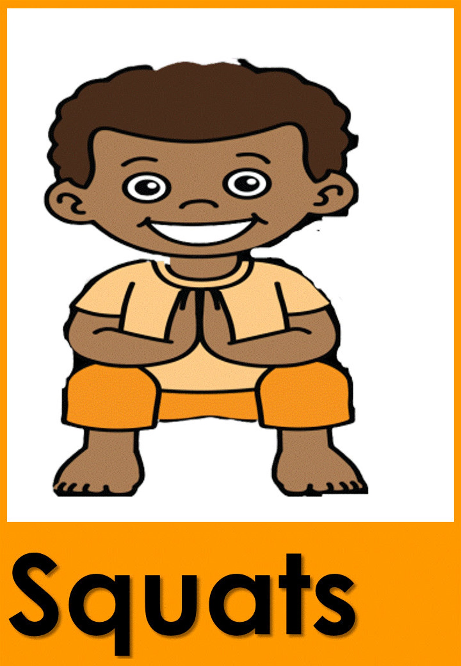 Physical Education Fitness Flashcards Action Cards Etsy UK