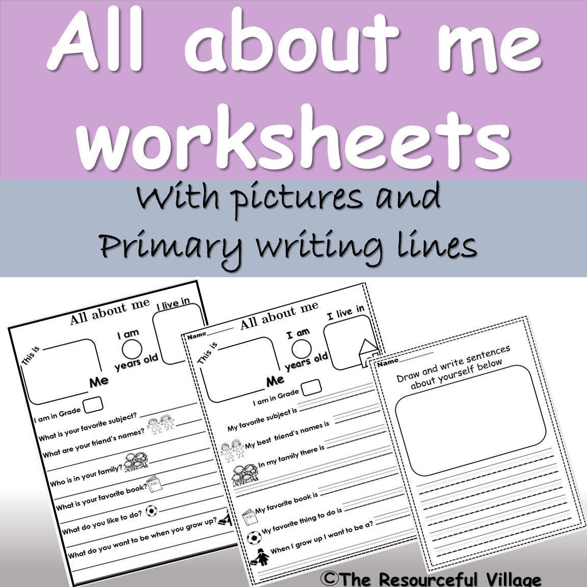 All About Me Worksheets Back to School End of Year - Etsy New ...