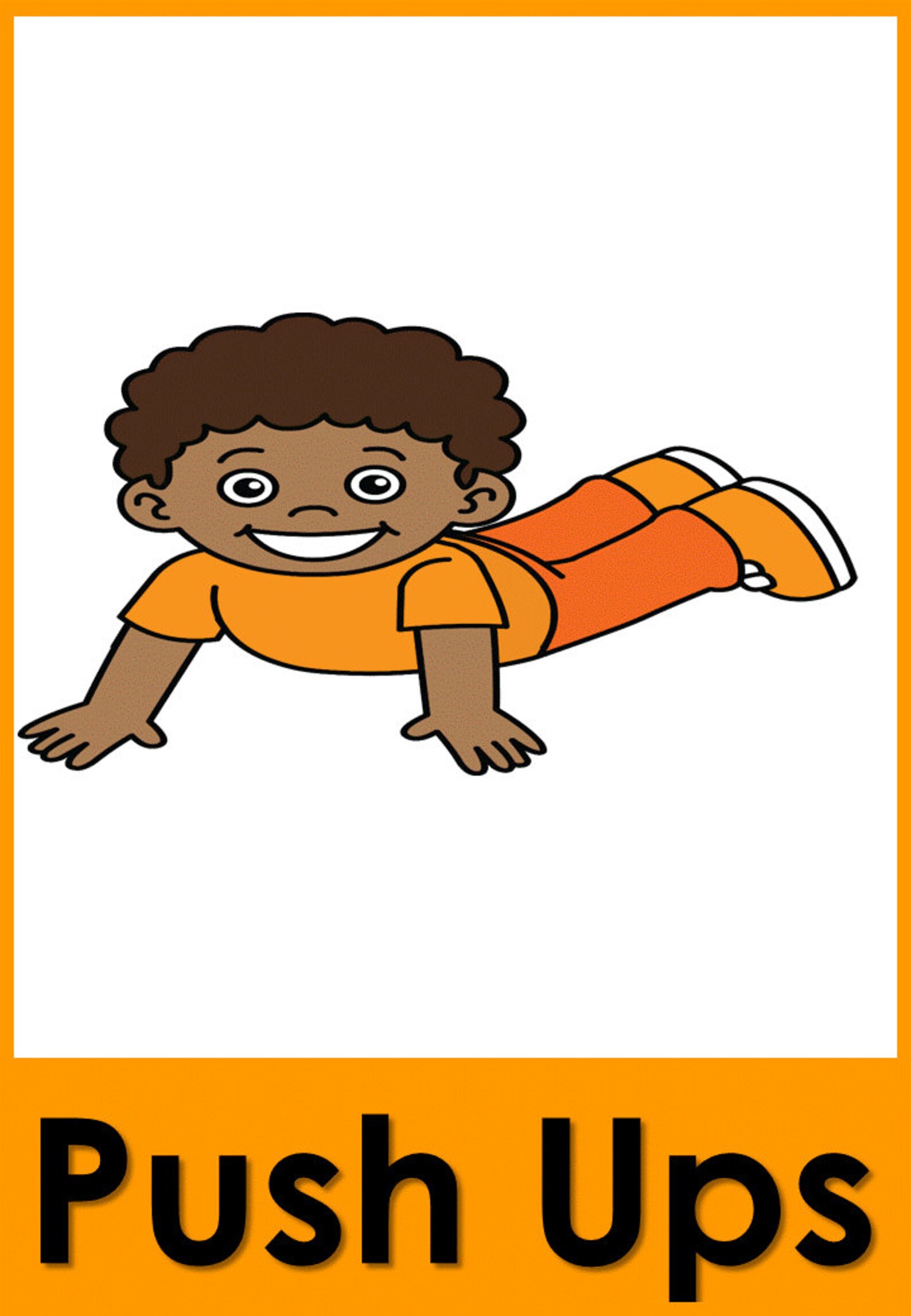 Physical Education Fitness Flashcards Action Cards Etsy UK