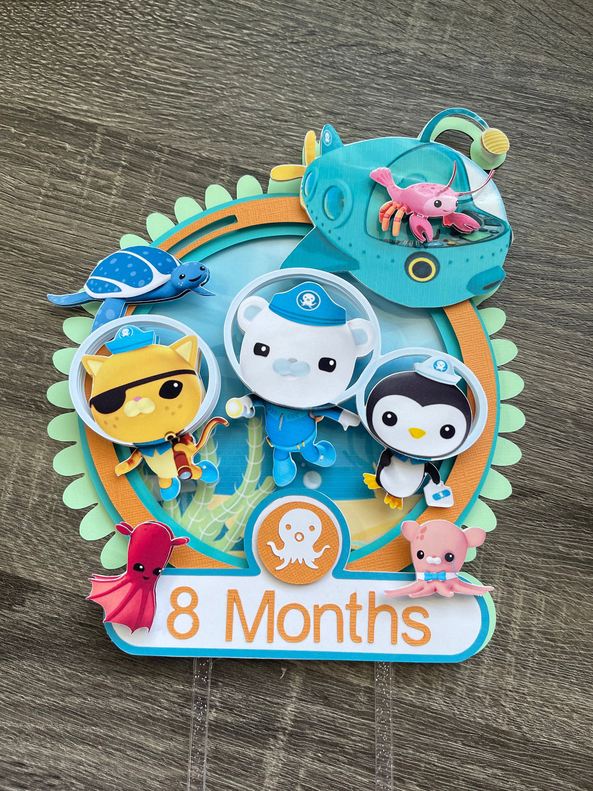 Octonauts Inspired Cake Topper Set Cupcake Toppers Party Etsy