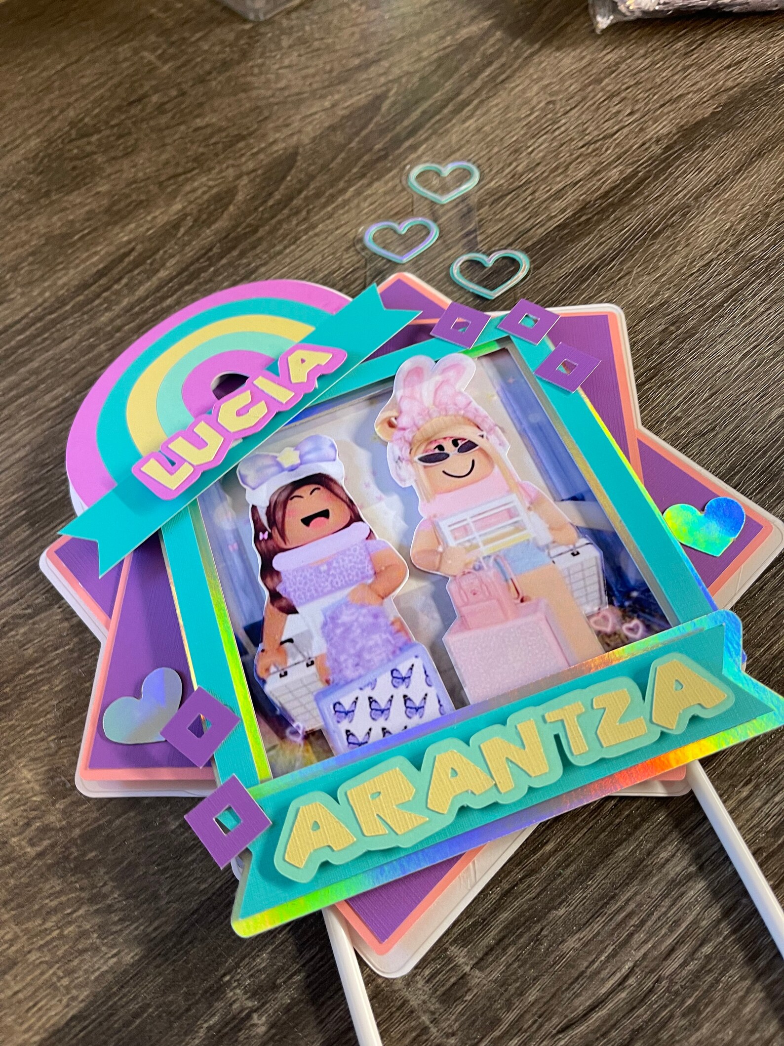 Roblox Girl Roblox Girl Cake Topper Roblox Cake Topper Etsy