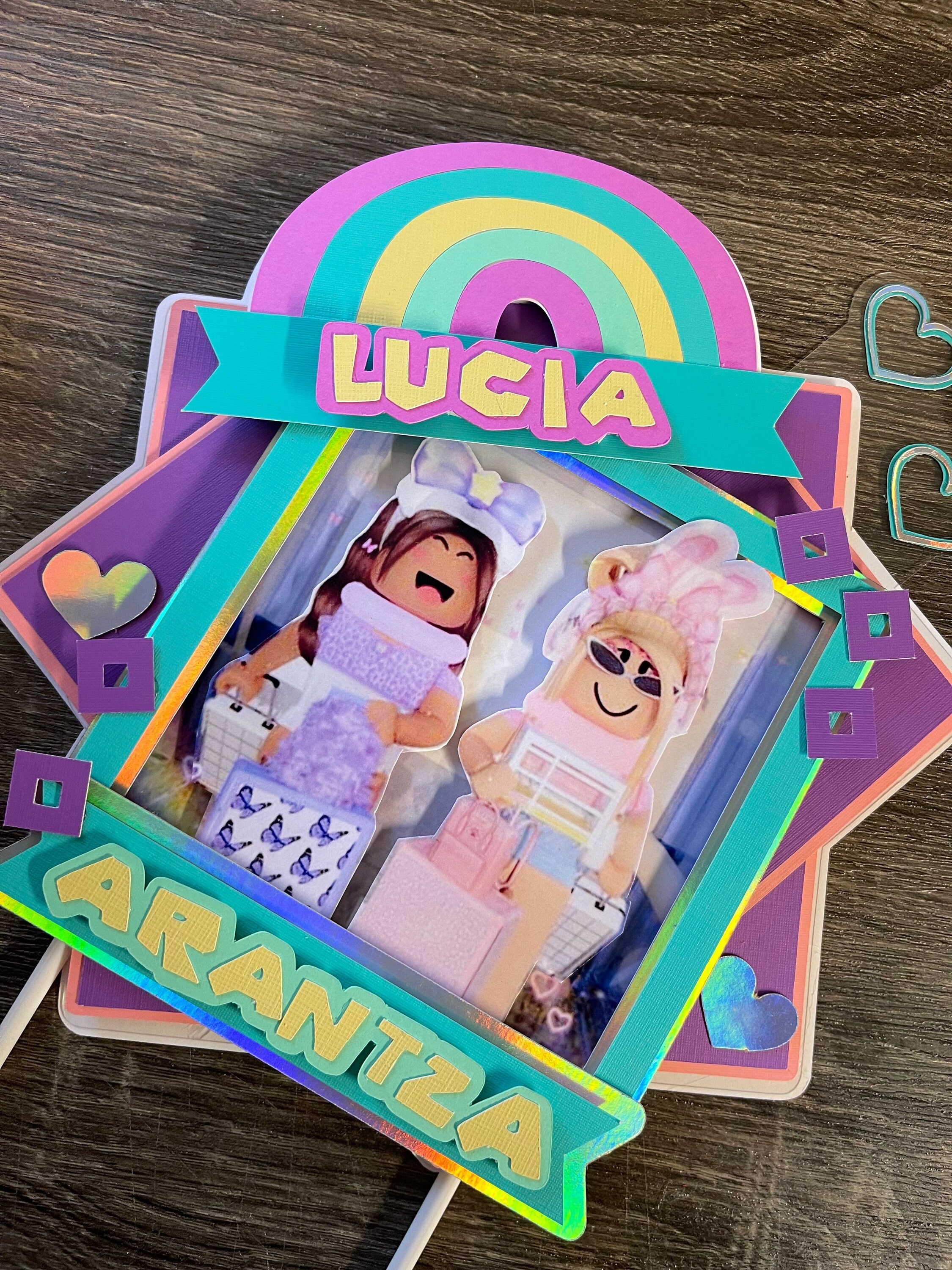 Roblox Girl Roblox Girl Cake Topper Roblox Cake Topper Etsy