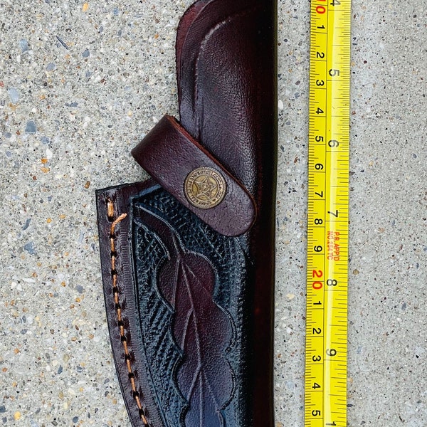 Handmade Genuine Leather sheath with engraving