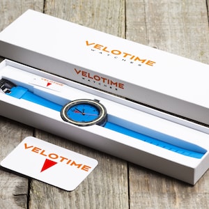 Velotime Evolution Carbon wristwatch. Blue dial & Blue strap