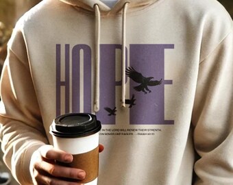Hope Christian Hoodie | Isaiah 40:31 Bible Verse, Faith Gift
