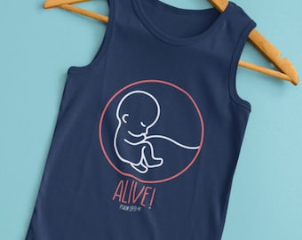 Alive! Pro-Life Cotton Tank Top – Unisex Jersey Fit