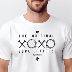 Cartas de amor originales XOXO, Camisa de fe, Camisa de Pascua XOXO, Camisa cristiana, Camisa religiosa, Regalo religioso, Regalo para cristiano, Para él,
