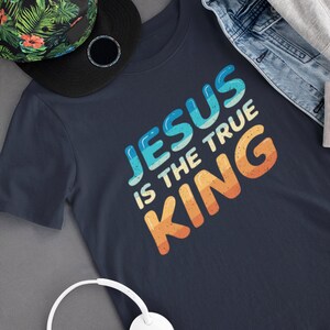 King Jesus - Kid&#39;s T, Kids Christian Shirt, Youth Christian Shirt, Jesus Shirt Boys, Jesus Shirt Girls, Christian T, Bible Shirt, Faith Tee