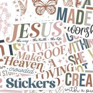 Christliche Retro Bibel-Vers-Aufkleber, 12er-Pack - Glaube-inspirierte Aufkleber für Wasserflaschen, Journaling, Scrapbooking, Bibelarbeit und Geschenke!