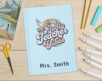 Personalized Christian Teacher Journal | Godly Teacher Vibes Gift for Sunday School & Religious Educators | Christian Gift for Teachers