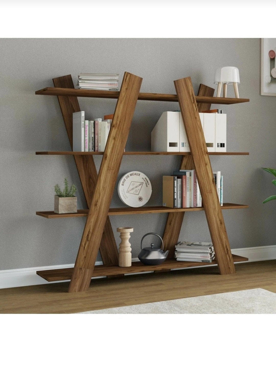 Special design 4shelf bookcase xdesign Bookshelf Etsy