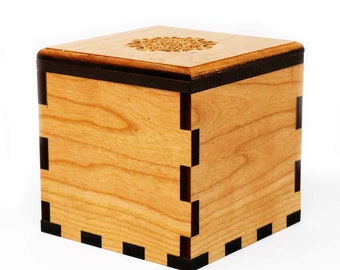 Secret Stash Box - Handmade Wooden Puzzle Box - Secret Storage Gift Box