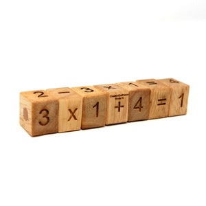 Maths Snake Puzzle - 7 Block - Fun Wooden Math Puzzle - Suitable For All Ages